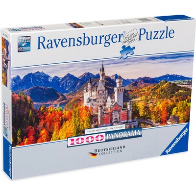Ravensburger Панорамен пъзел Ravensburger от 1000 части - Замъкът Нойшванщайн, Бавария (12000445)