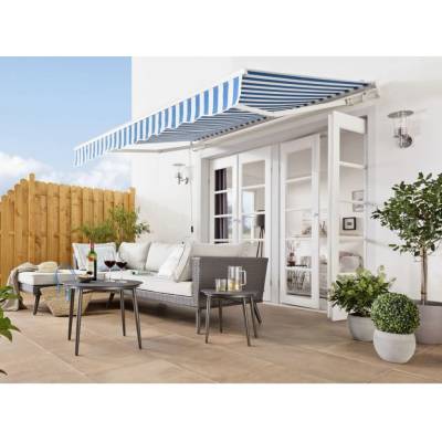 Sunfun HM-1525-WHITE-P506 Výsuvná markýza, modro-bílá 3 x 2 m