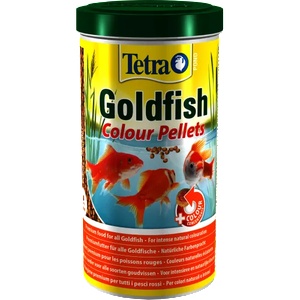 TETRA Pond Goldfish Colour Pellets - пълноценна храна за ежедневно хранене на всички златни рибки в градински езера, за подсилване на цветовете - 4 литра