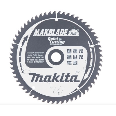 Makita pilový kotouč na dřevo 190x20 60 Z. B-08757