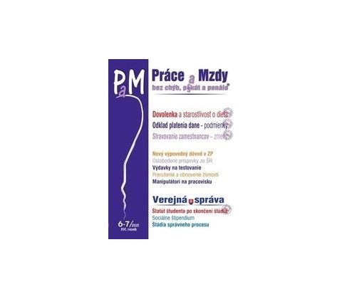 Práce a mzdy 6-7/2021