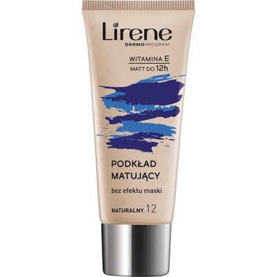 Lirene Nature Matte zmatňujúci fluidný make-up pre dlhotrvajúci efekt 12 Natural 30 ml