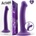 Action Bouncy Liquid Silicone Dildo Hiper Flexible 7.5" 19 cm Size L Purple