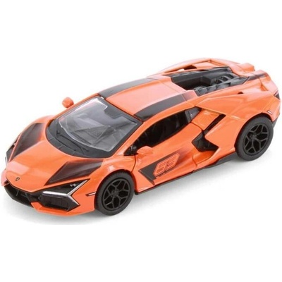 Kinsmart Auto Lamborghini Revuelto kov zpětný chod Oranžová 1:38