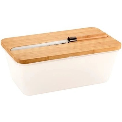 KESPER Chlebník s doskou na krájanie a nožom, 34,8 x 15,5 x 20 cm, transparentný KESPER 58480