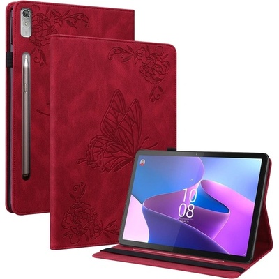 Vsetkonamobil 69561 ART BUTTERFLY Peňaženkový obal pre Lenovo Tab P12 červený