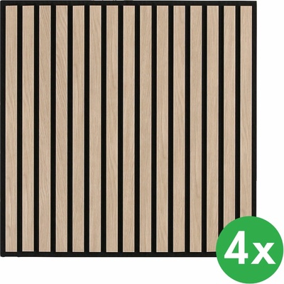 B2B Partner Dřevěný akustický panel pro stropní rastrovou konstrukci, 595 x 595 mm, B2BP008, balení 4 ks, dub sonoma