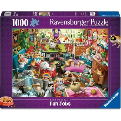 Ravensburger Zábavná zaměstnání Kočičí kadeřnický salón 1000 dielov