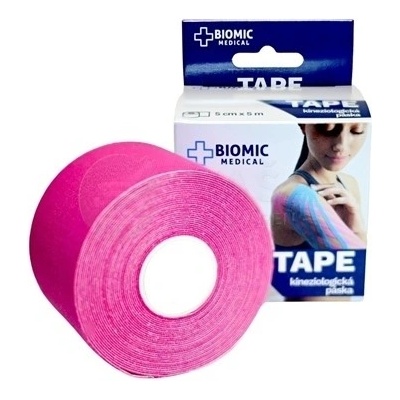 BIOMIC Tape kineziologická páska ružová 5cm x 5m