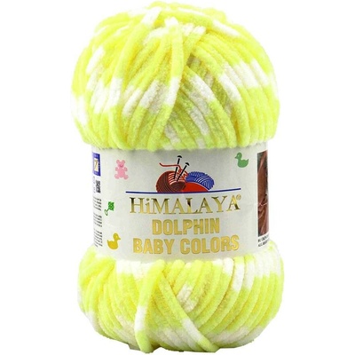 Himalaya příze Dolphin Baby Colors 80426 světle žlutá s bílou