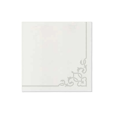 PAW AIRLAID Ubrousky Elegant Frame Silver 50ks 40x40cm