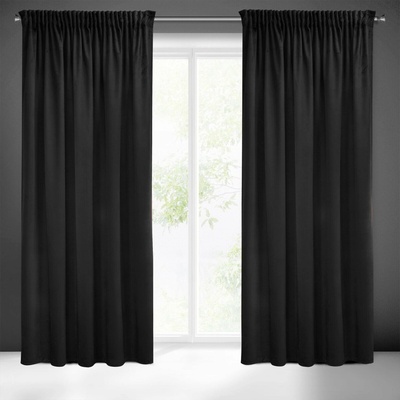 Pierre Cardin ZATEMŇOVACÍ ZÁVES NA PÁSKE PIERRE CARDIN SIBEL 140X270 CM ČIERNA