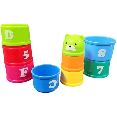 Leventi balanční barevné stohovací hrnečky, skládací věž