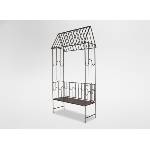 Garden Line Градинска пергола с пейка 123x63x252cm антично кафява 66857 (GOM1456)