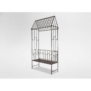 Garden Line Градинска пергола с пейка 123x63x252cm антично кафява 66857 (GOM1456)