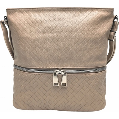 Světle crossbody kabelka se vzorem hnědá