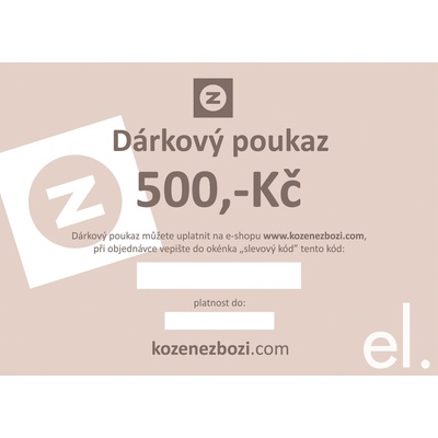 Dárková Poukázka 500,-Kč (Elektronická)