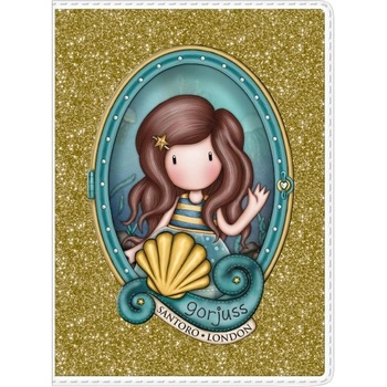 Santoro Малка блестяща тетрадка Gorjuss Making Waves - Deep Secrets, 60 листа, широки редове (843GJ10)