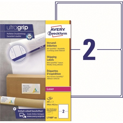 Avery Zweckform 100 listů, A4, bílé L7168-100