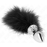  Метален анален плъг с пухкава опашка, 7см. - Kink Steel Anal Plug (D-240888)