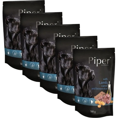 Piper Adult s jahňacinou mrkvou a hnedou ryžou 5 x 500 g