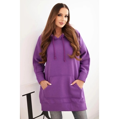 Kesi Zateplená mikina s bočnými rázporkami violet