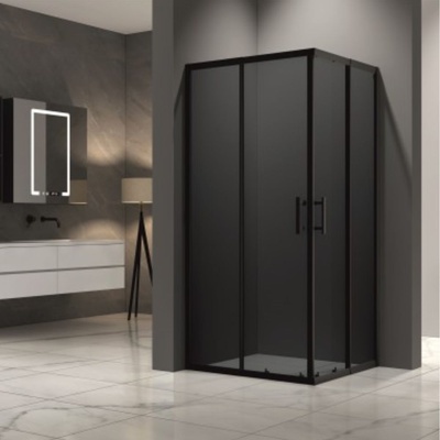 Inter Ceramic Душ кабина за баня Калия черна, регулируема
