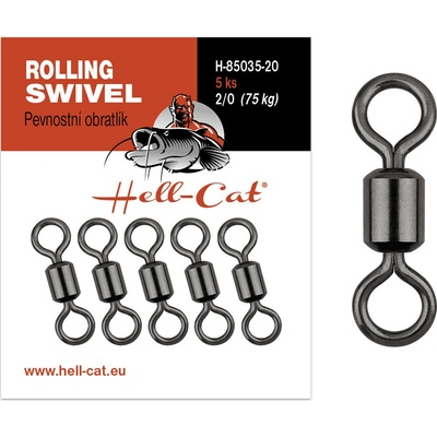 Hell-Cat Pevnostní obratlík Power Rolling Swivel 5ks vel.1/0 60kg