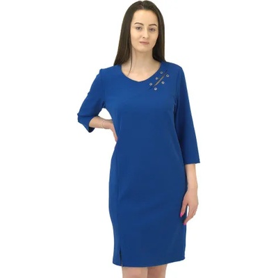 mar. fashion Синя дамска рокля с ръкав 7/8 (a11)