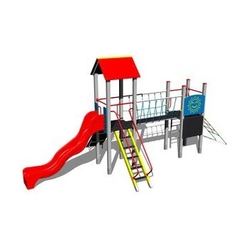 Playground zostava so šmýkačkou a šplhaním 4U227K-15 celoková