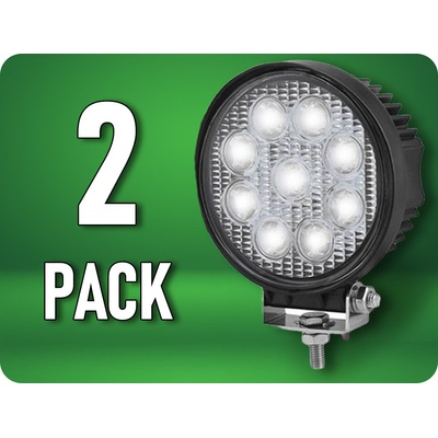 TruckLED ☼ Led Epistar Pracovní Světlo, 27W, Kulaté 2200lm, 12/24V, IP67/2-PACK! [L0076]