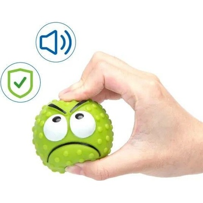 Nobleza vinylový míček Emoticon 6,3 cm zelená