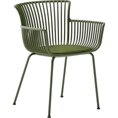 Kave Home Surpika zahradní židle Zelená plastová