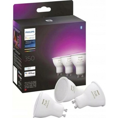 Philips LED žiarovka Hue White and Color Ambiance 4.3W 350 GU10 3ks