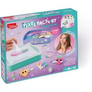 Maped Комплект за изработване на мъниста „Pixel Factory, с шаблон, мода, MAPED CREATIV „Pixel Factory Fashion (907702)