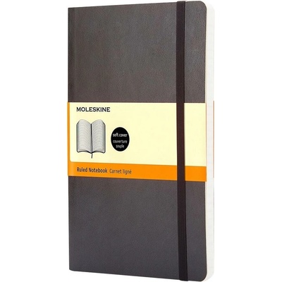 Zápisník Moleskine - mäkké dosky L, linajkový, čierny