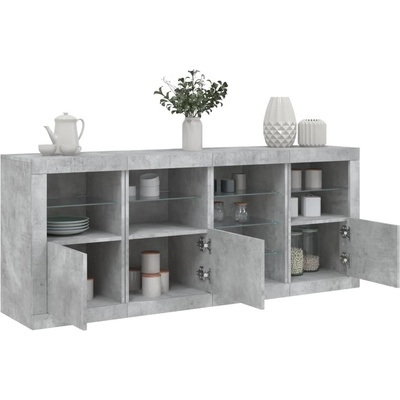 vidaXL 11461.3209054 příborník s LED osvětlením 164 x 37 x 67 cm