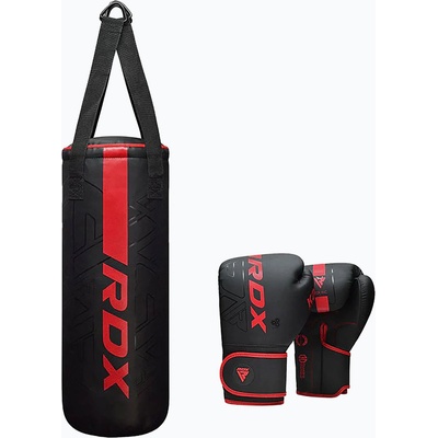 RDX F6 Junior Punch Bag + боксови ръкавици матово червено