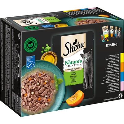 Sheba Nature's Collection in Sauce kuře krůta tuňák losos 12 x 85 g