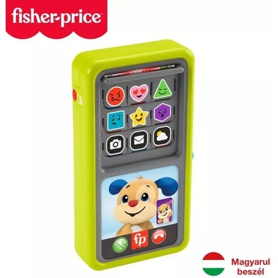 Mattel Fisher-Price: образователен смартфон 2 в 1 - на унгарски, полски, чешки, словашки и английски език (HNL43)