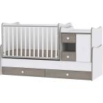 Lorelli Трансформиращо се легло Lorelli - Mini Max, 190 x 72 cm, Бяло-Кафе (10150500027A)