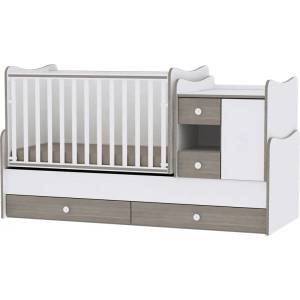 Lorelli Трансформиращо се легло Lorelli - Mini Max, 190 x 72 cm, Бяло-Кафе (10150500027A)