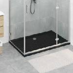 vidaXL Основен трей за душ с точки 120 x 80 x 4 см ABS Черно (42033516)