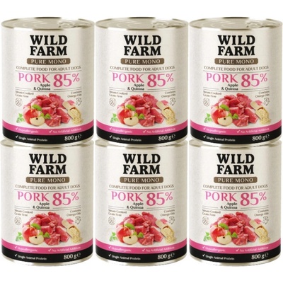 Wild Farm Pure Mono Bravčové mäso jablká a quinoa 6 x 800 g