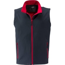 Pánská 2-vrstvá promo softshellová vesta JN 1128 iron grey-red