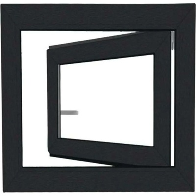 Hobby Roof Okno plastové BRAVO bílé/antracit 7016, OS1 60x60 P, 2sklo, 4kom/60mm