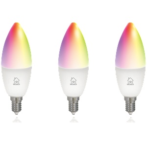 DELTACO SMART HOME SH-LE14RGB LED крушка, E14, свещ, WIFI, 5W, цвят+бяло, регулируема, 3бр. /опаковка