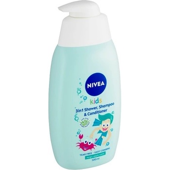 Nivea Kids Magic Apple Scent dětský sprchový gel, šampon a kondicionér 3 v 1 500 ml