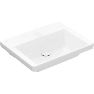 Villeroy & Boch Subway 3.0 - Умивалник за вграждане 60x47 см, без преливник, без отвор за смесител, алпийско бяло 4A706F01 (4A706F01)