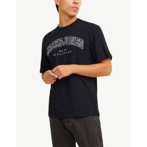 JACK & JONES Jjecaleb Varsity Tee SS O-Neck Noos Black - magazinko